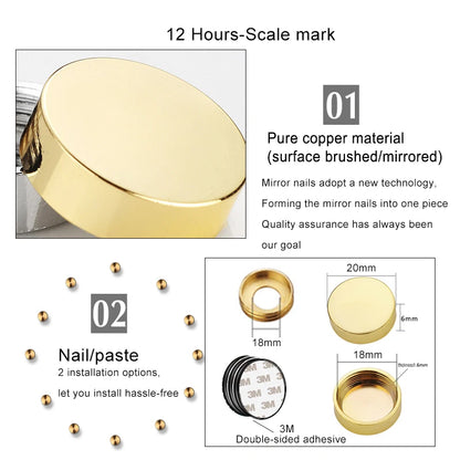 Horloge Murale Géométrique Métal – Grande Taille DIY