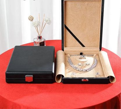 High-end Fashion Jewelry Packaging Box Jewelry Gift Box Jewelry Set Box Wooden High Quality Custom Logo Luxury Black Wood