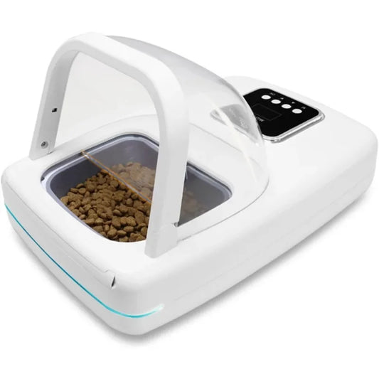 Distributeur automatique avec capot et capteur anti-vol de nourriture