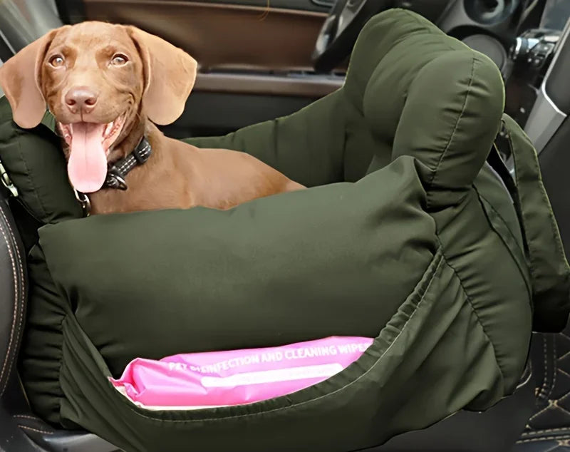 Siège Auto pour Petit Chien – Ceinture Sécurité, Antidérapant & Lavable