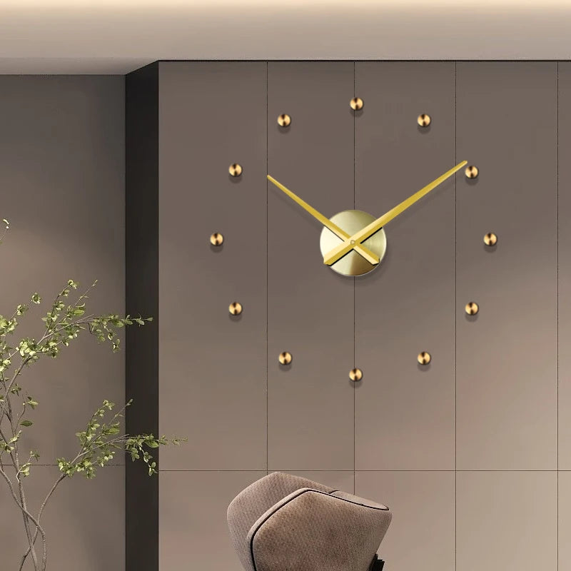 Horloge Murale Géométrique Métal – Grande Taille DIY