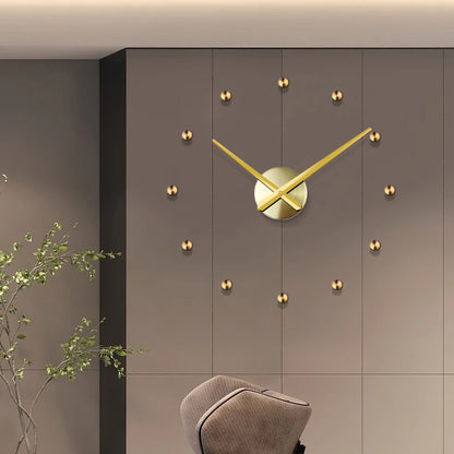 Horloge Murale Géométrique Métal – Grande Taille DIY