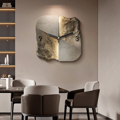 Horloge Murale Design Minéral 30 ou 40 cm – Élégance Contemporaine en Pierre et Céramique