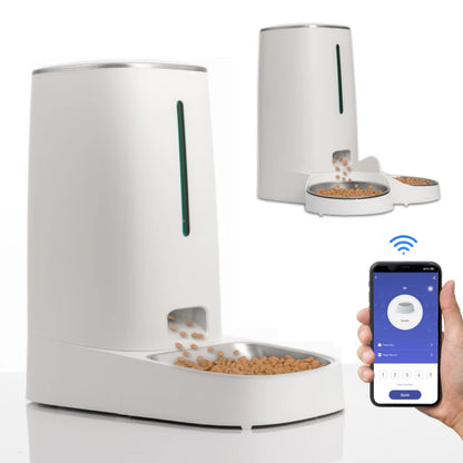 Distributeur automatique de croquettes 4L avec appli et gamelles doubles
