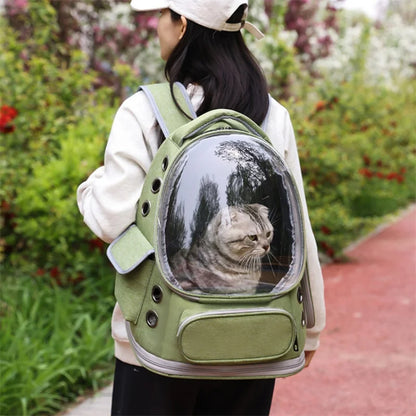 Sac à dos de transport pour chat avec fenêtres en filet respirant