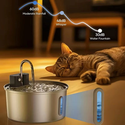 Fontaine à eau 3 modes - Sans Fil 3,2 L - pour Chiens et Chats