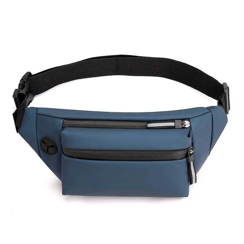 Sacoche Banane Cuir PU Homme, Design Minimaliste et Zippé