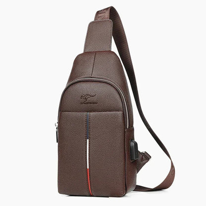 Bandoulière Sacoche Homme Cuir PU – Sac de Poitrine Business Style Luxe