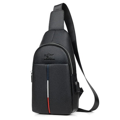 Bandoulière Sacoche Homme Cuir PU – Sac de Poitrine Business Style Luxe