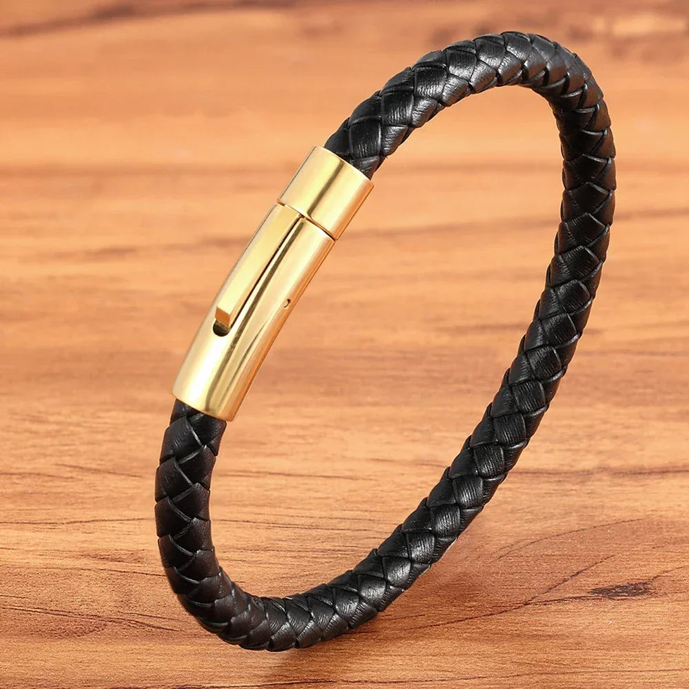 Bracelet Homme à Maillons Tressés en Acier Inoxydable Argenté