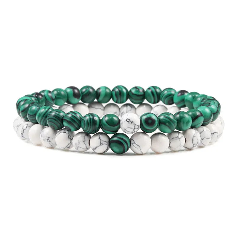Bracelet Homme Double Rang Perles Noires et Œil de Tigre