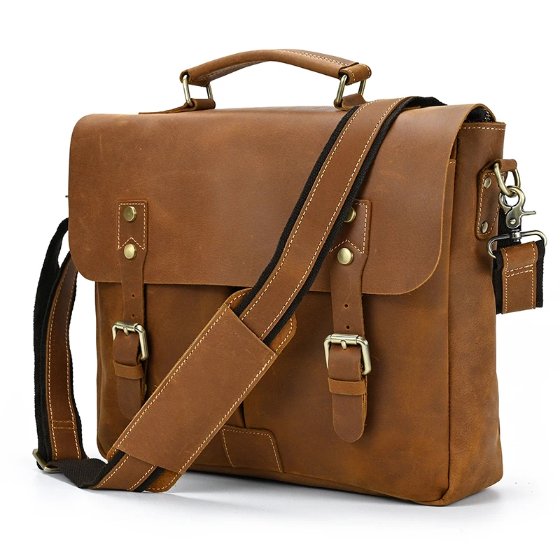 Cartable Cuir Homme Grand Format – Style Vintage Professionnel