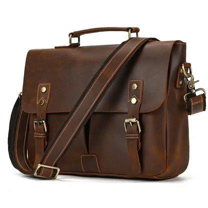 Cartable Cuir Homme Grand Format – Style Vintage Professionnel