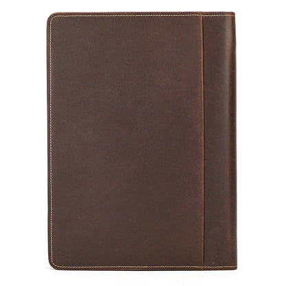 Conférencier en Cuir Marron Foncé pour Homme au Design Épuré
