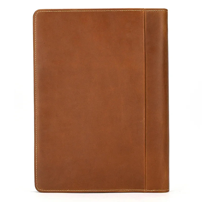 Conférencier en Cuir Marron Foncé pour Homme au Design Épuré