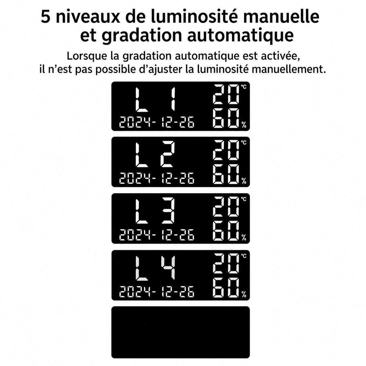 Horloge Digitale LED Multifonction – Alarme, Température, Humidité & Ambiance 7 Couleurs