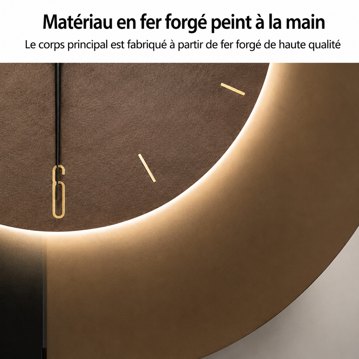 Horloge Murale Lumineuse Design Halo – Silencieuse et Élégante