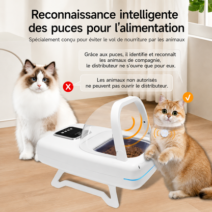 Distributeur automatique avec capot et capteur anti-vol de nourriture