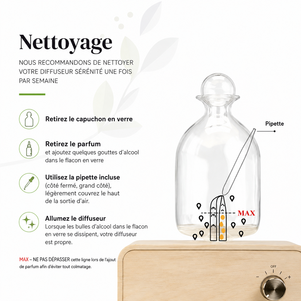 Diffuseur d’Huiles Essentielles Nomade en Bois &amp; Verre Serenity™