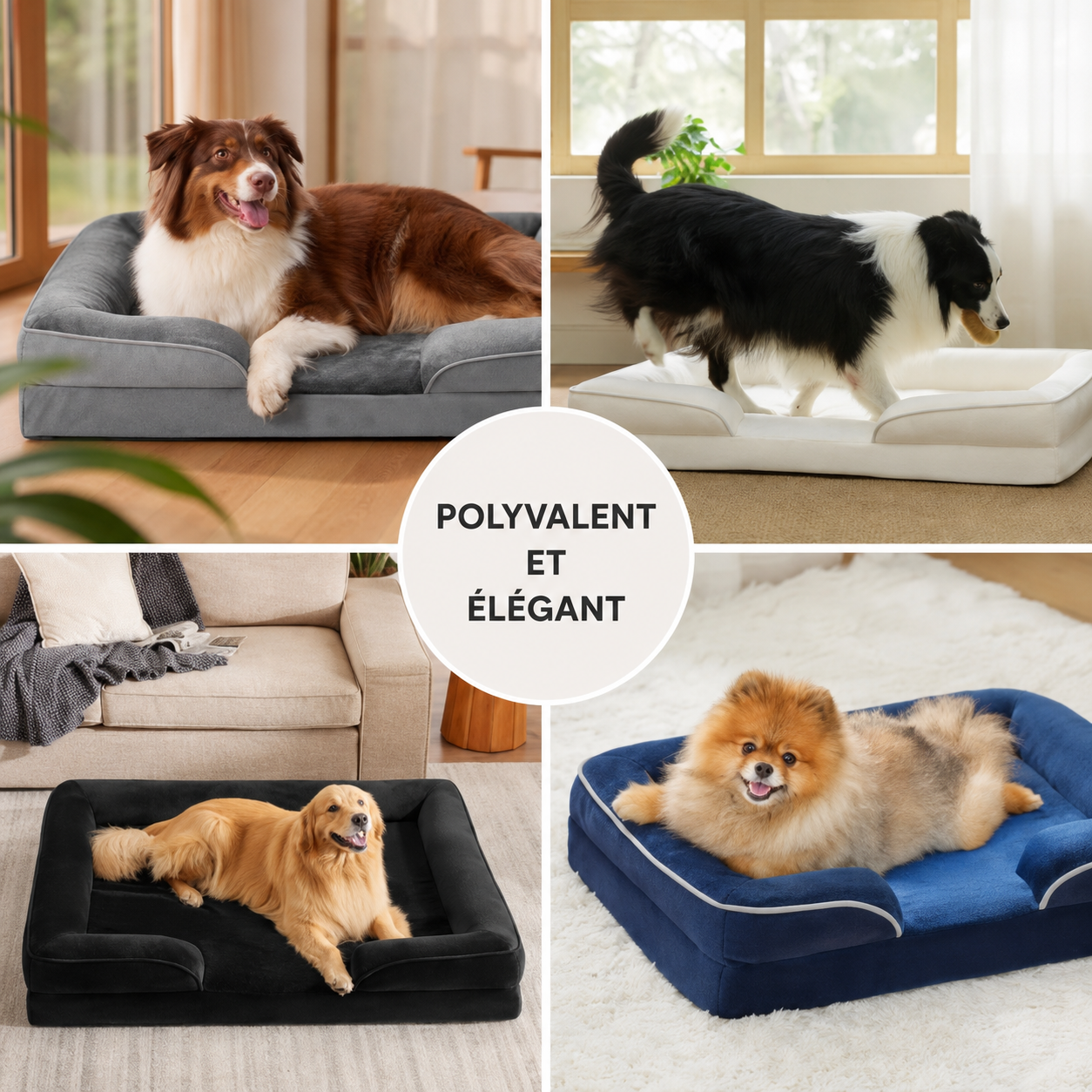 Lit Confort Premium Déhoussable pour Chien et Chat – Imperméable et Lavable