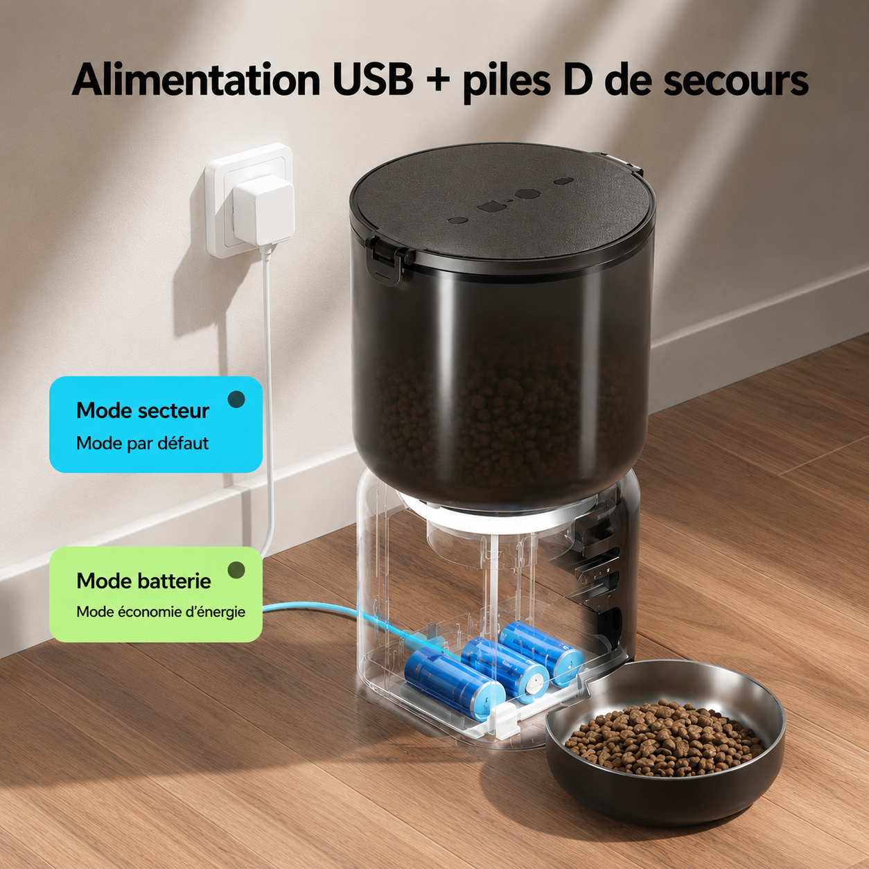 Distributeur Automatique Connecté avec Caméra HD pour chiens et chats