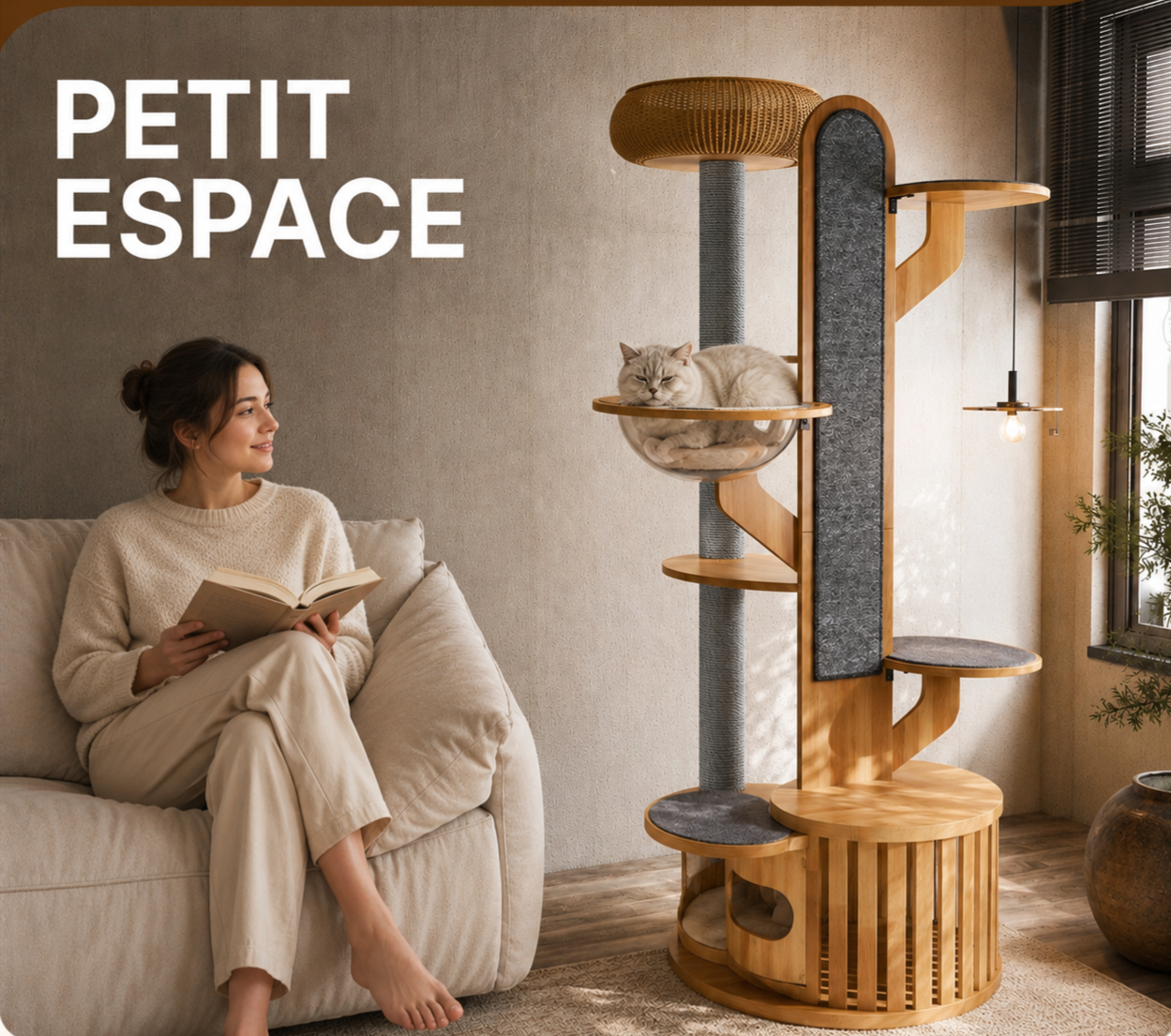 Arbre à Chat Design Premium – Paradis Vertical pour Chats d’Intérieur