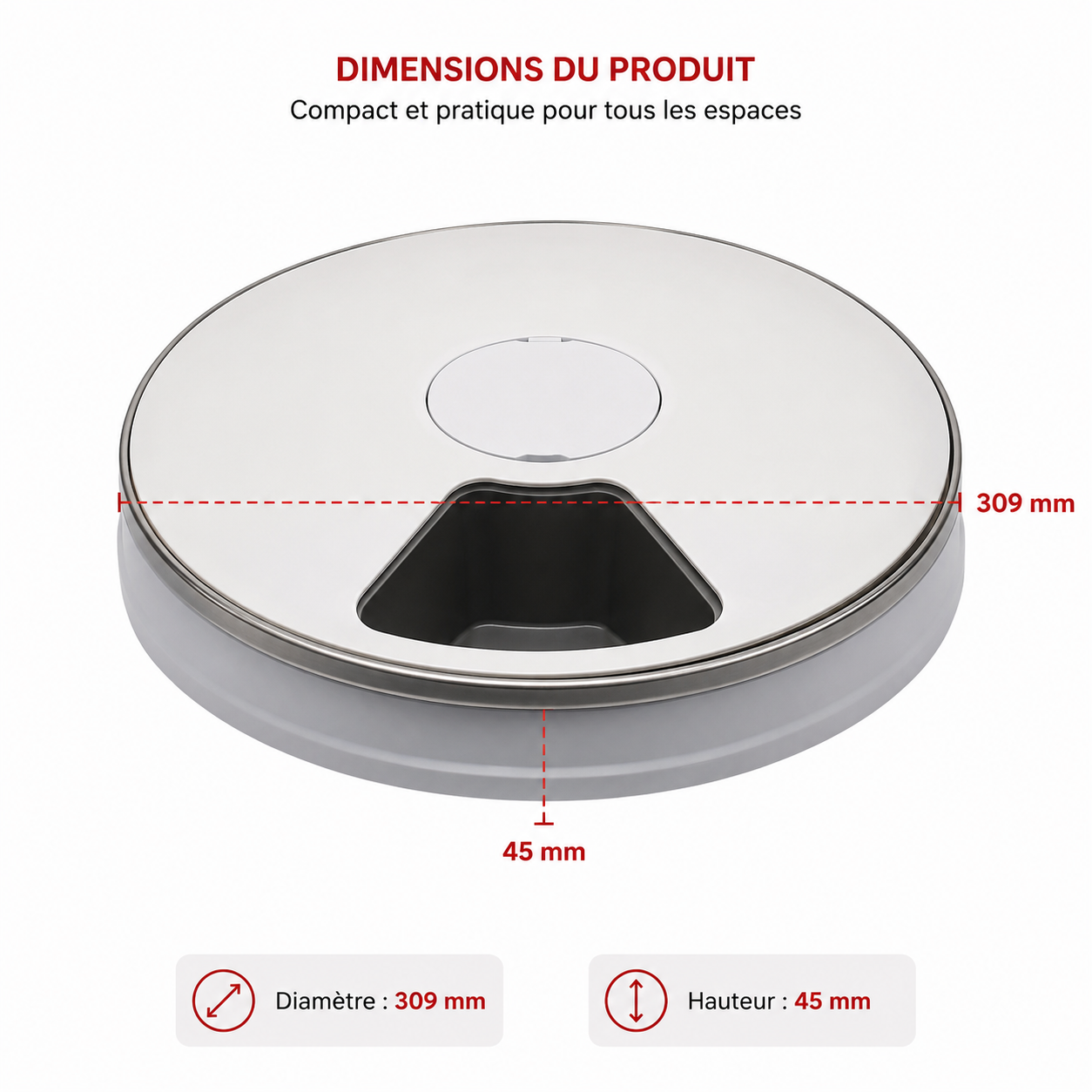 Distributeur Automatique 6 Repas pour Chiens et Chats – Nourrissez votre compagnon même en votre absence