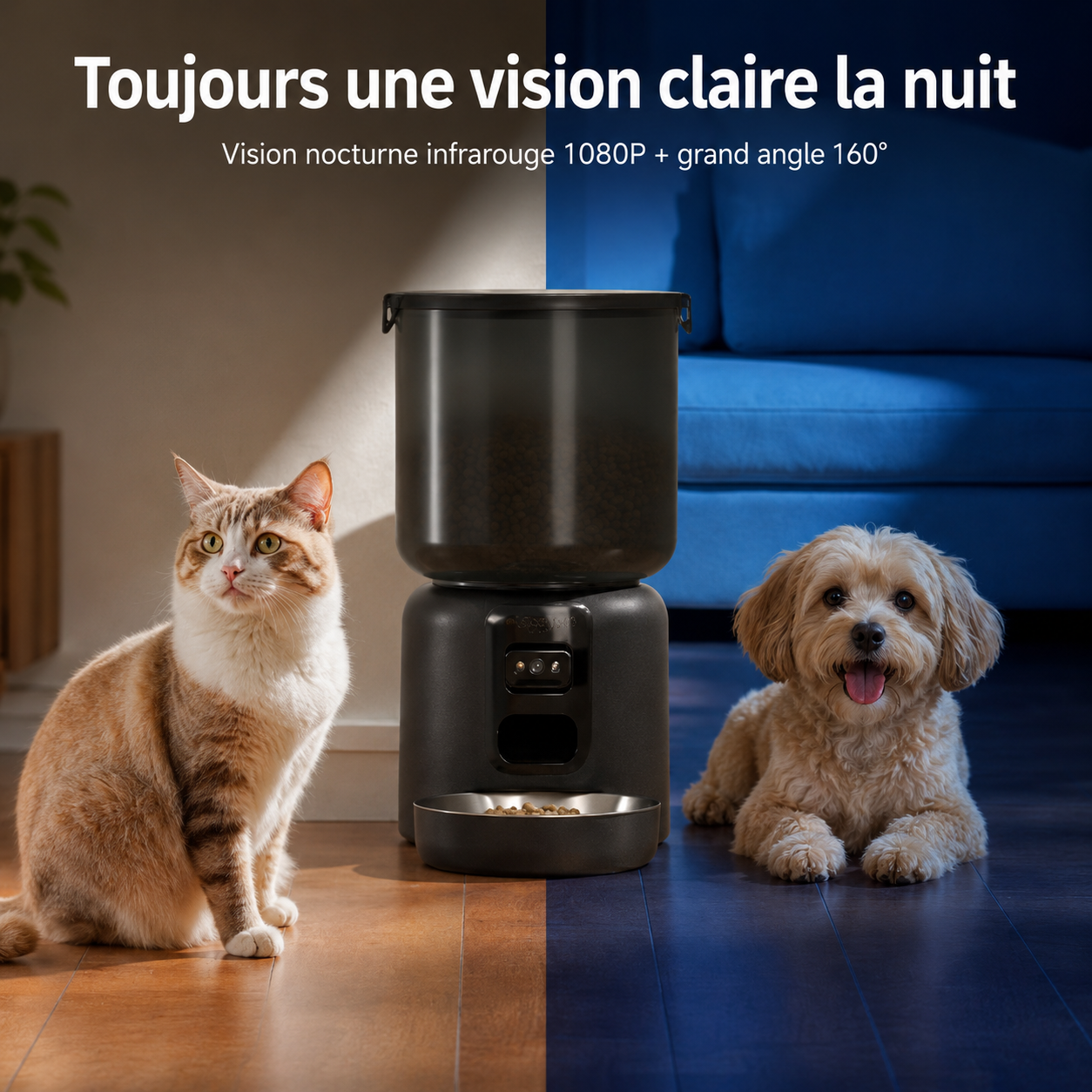 Distributeur Automatique Connecté avec Caméra HD pour chiens et chats