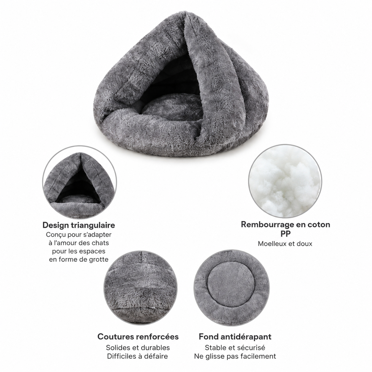 Lit Cocon Douillet pour Chien et Chat – Nid Moelleux