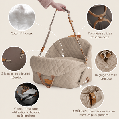 Siège Auto 3-en-1 Confort - Voyage pour Chien
