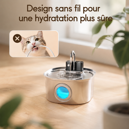 Fontaine à Eau Sans Fil - 3,2 L pour Chiens & Chats - 3 modes