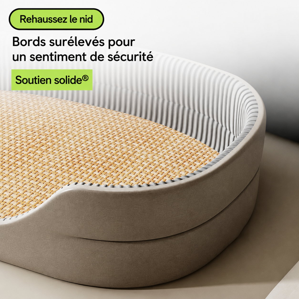Lit Rafraîchissant 4 Saisons pour Chien et Chat avec Tapis Fraîcheur et Rebords Confortables