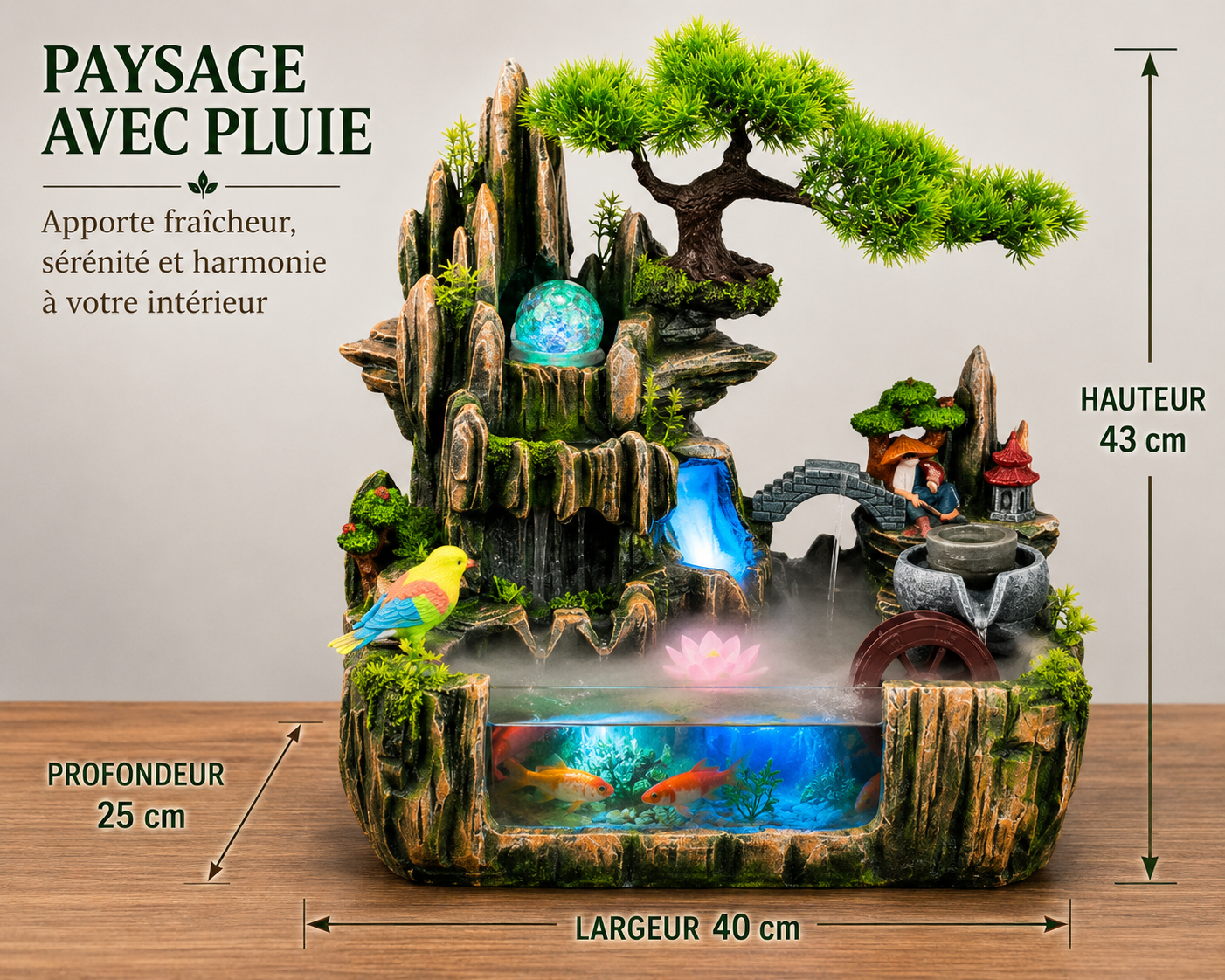 Fontaine Feng Shui de l'Harmonie et de la Sérénité