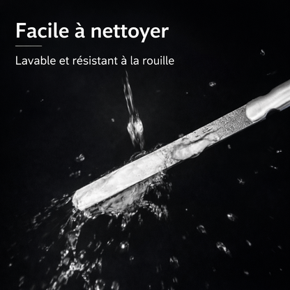 Lime à ongles professionnelle double face – acier inoxydable – précision manucure pédicure