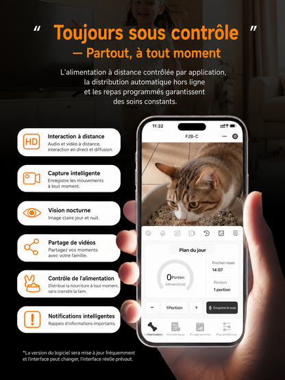 Distributeur Automatique Connecté avec Caméra HD pour chiens et chats