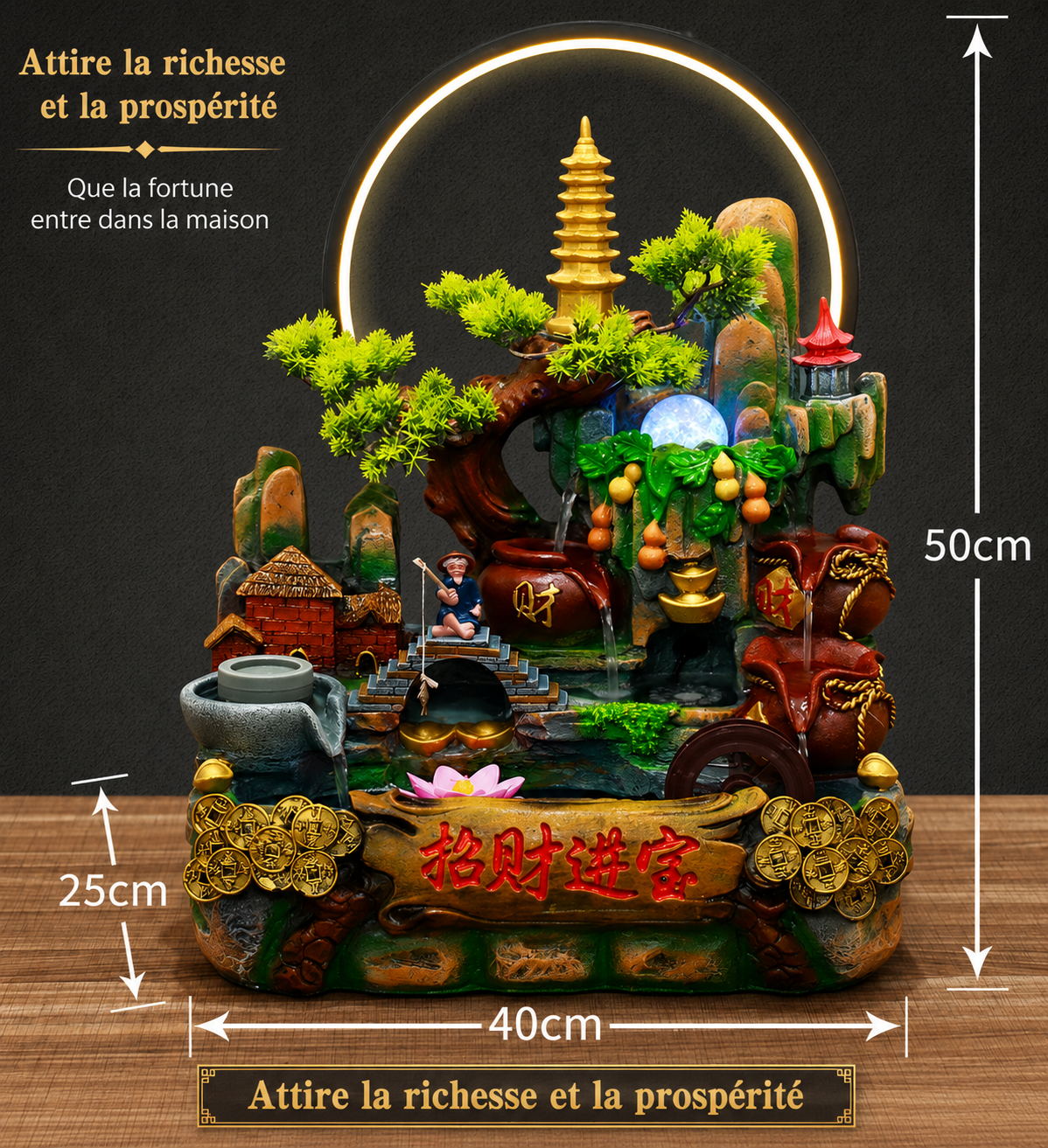 Fontaine Feng Shui de l'Harmonie et de la Sérénité