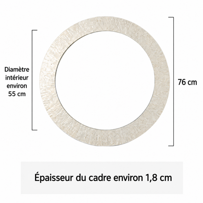 Miroir Mural Décoratif Rond – Nacre & MDF Style Nordique, 5 Designs