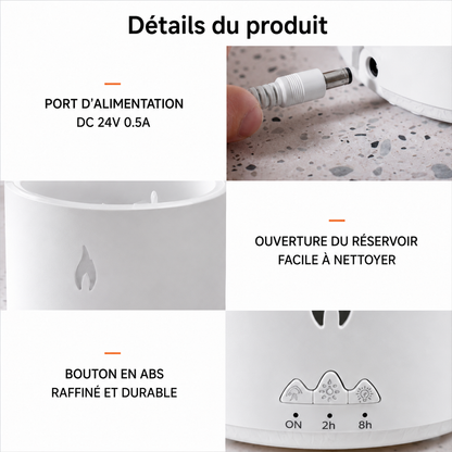 Humidificateur – Diffuseur Flamme - Effet Éruption