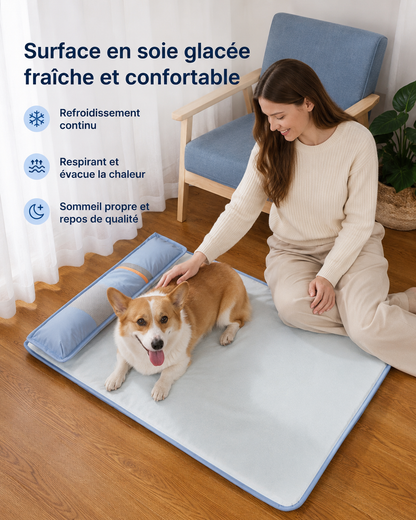 Matelas Rafraîchissant pour Chien et Chat – Imperméable et Lavable