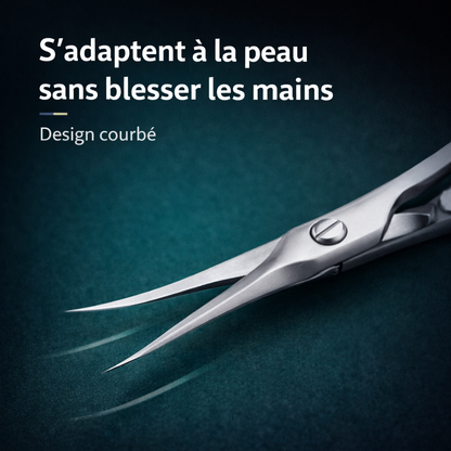 Ciseaux à Cuticules Professionnels en Acier Inoxydable – Précision Manucure et Retrait Peaux Mortes