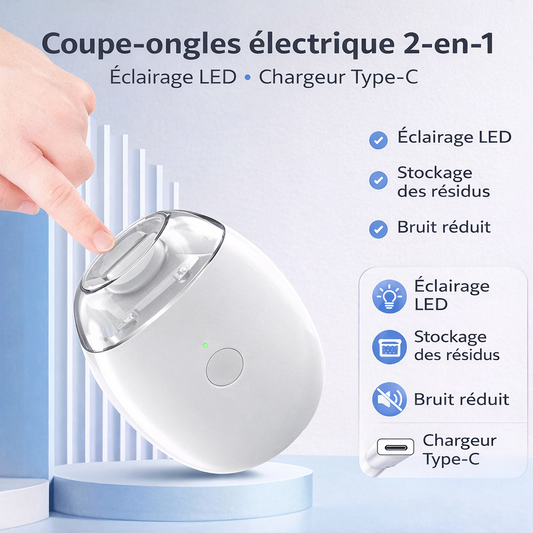 Ongles - Polissage Électrique avec LED – Silencieux (Bébé & Adulte)