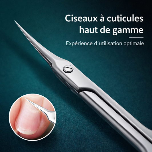 Ciseaux à Cuticules Professionnels en Acier Inoxydable – Précision Manucure et Retrait Peaux Mortes