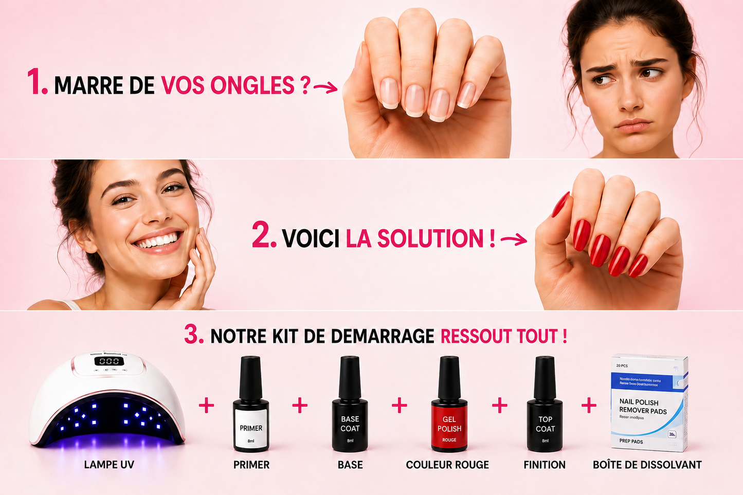 Marre de vos ongles, voici la solution - manucure à domicile