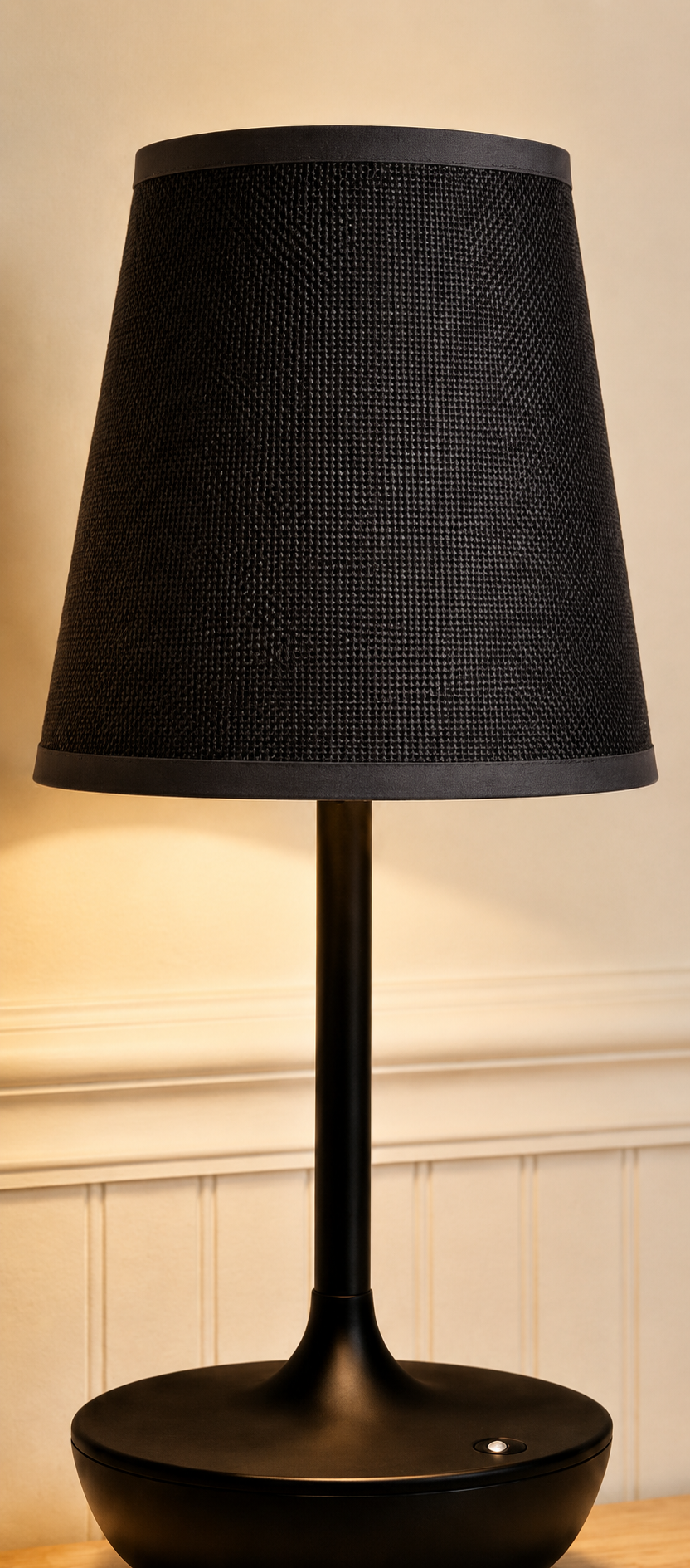 Lampe de Table Classique Rechargeable – Abat-jour Tissu & 3 Températures