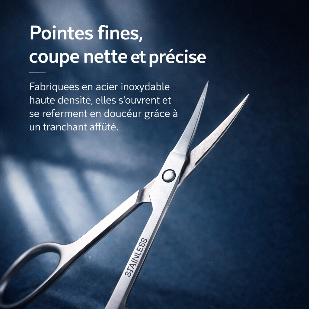 Ciseaux à Cuticules Professionnels en Acier Inoxydable – Précision Manucure et Retrait Peaux Mortes