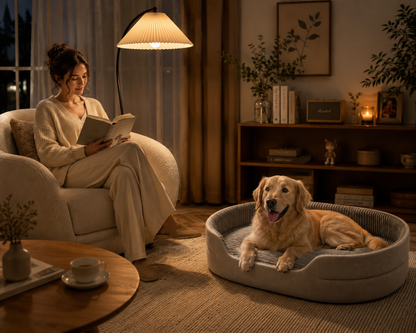Lit Rafraîchissant 4 Saisons pour Chien et Chat avec Tapis Fraîcheur et Rebords Confortables
