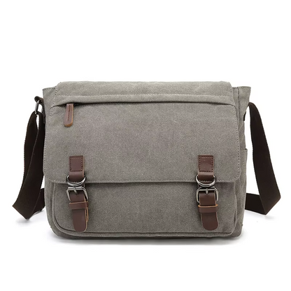 Grande Sacoche Bandoulière Homme Toile - Sac Besace Vintage