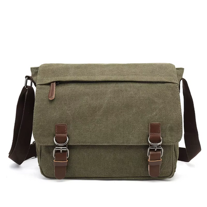 Grande Sacoche Bandoulière Homme Toile - Sac Besace Vintage