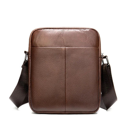 Petite Sacoche Bandoulière Homme Noire - Cuir Structuré Élégant