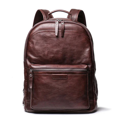 Petit Sac à Dos en Cuir pour Homme - Poche à Bouton Pression